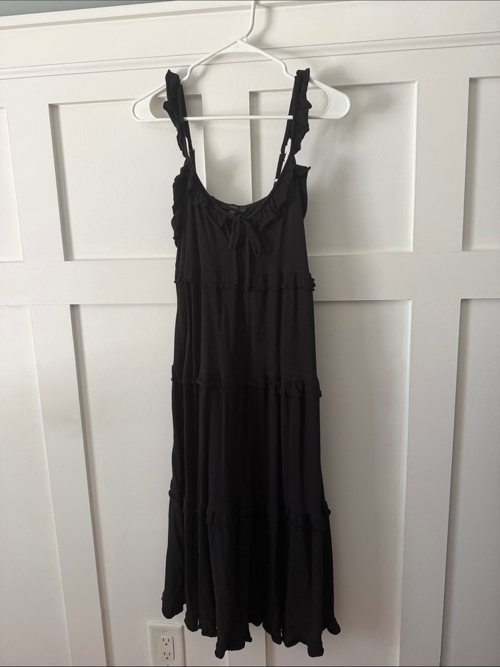 J. Crew Cotton Tiered Ruffle Maxi Dress - XXS